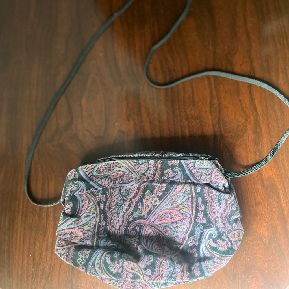Boho purple paisley crossbody bag